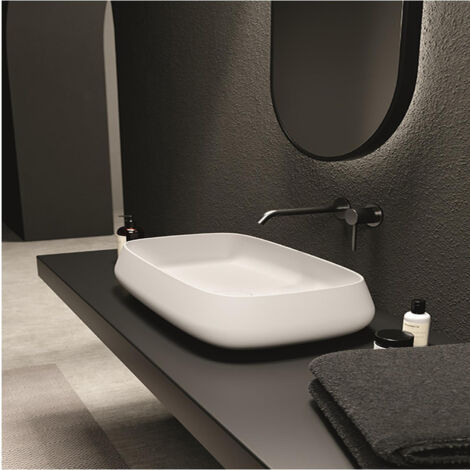 NUR 60x35 Rose clair mat. sans bonde. sans siphon