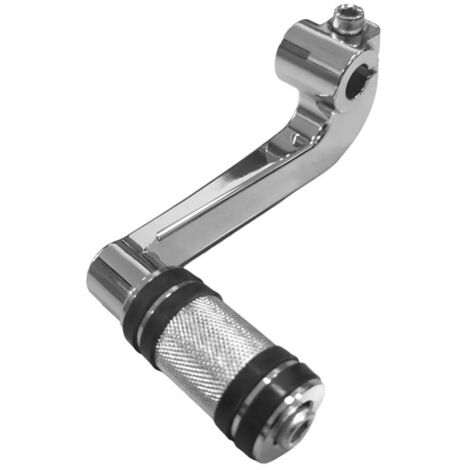 Nur in einer Farbe erhältlich: Silber. Material: Aluminium. Verchromte Mittelkonsole, Schalthebel und Pedale für Motorräder.