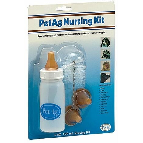 Nursing Kit 4 oz. 120 ml kit per l'allattamento artificiale di cuccioli di taglia media e grande