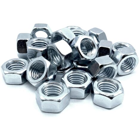 Nuss  50 Sechskantmutter M6  5mm x 10mm  Verzinkter Stahl DIN 934  M6-Mutter für Schrauben und Muttern, Verbindungselemente, Innen- und Außenanpassung und Befestigung