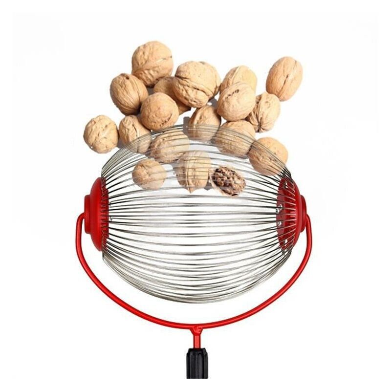 Nut Golf Cueilleur Fruit Collector Jardin Roulant Nut Harvester Fruit Picker Poteau Télescopique pour Ramasser Noyer Châtaigne - lkbd