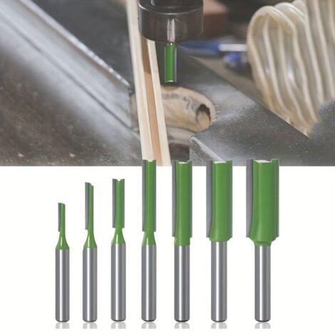 Nutfräser mit einfacher und doppelter Nut, 1/4"-Schaft, Hartmetall, 3/4/5/6/8/10/12 mm, Holzbearbeitungswerkzeug für Sperrholz