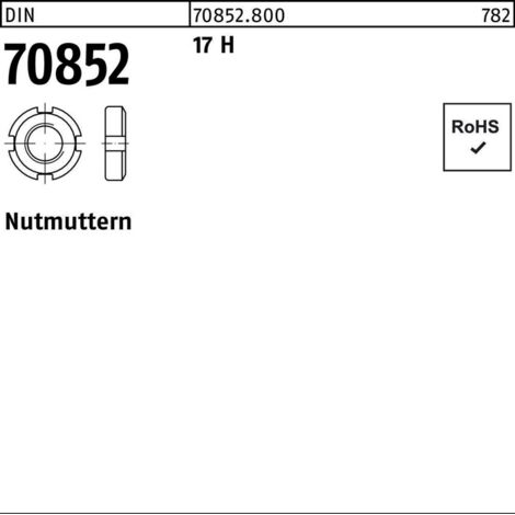 Nutmutter DIN 70852 M16x 1,5 17 H 25 Stück