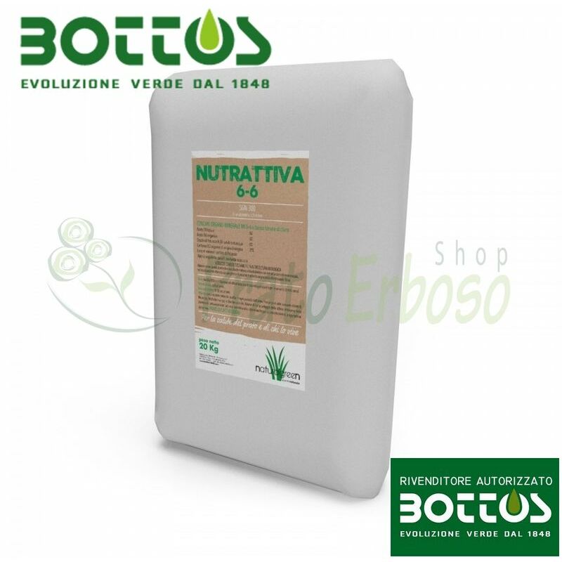 Bottos - Nutrattiva 6-2-6 - Engrais pour pelouses 20 Kg