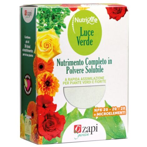 NUTRILIFE 20-20-20 LUCE VERDE Concime idrosolubile universale PIANTE 1 kg Zapi