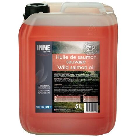 Nutrivet Huile De Saumon Inne Pour Chat Et Chien 5 L