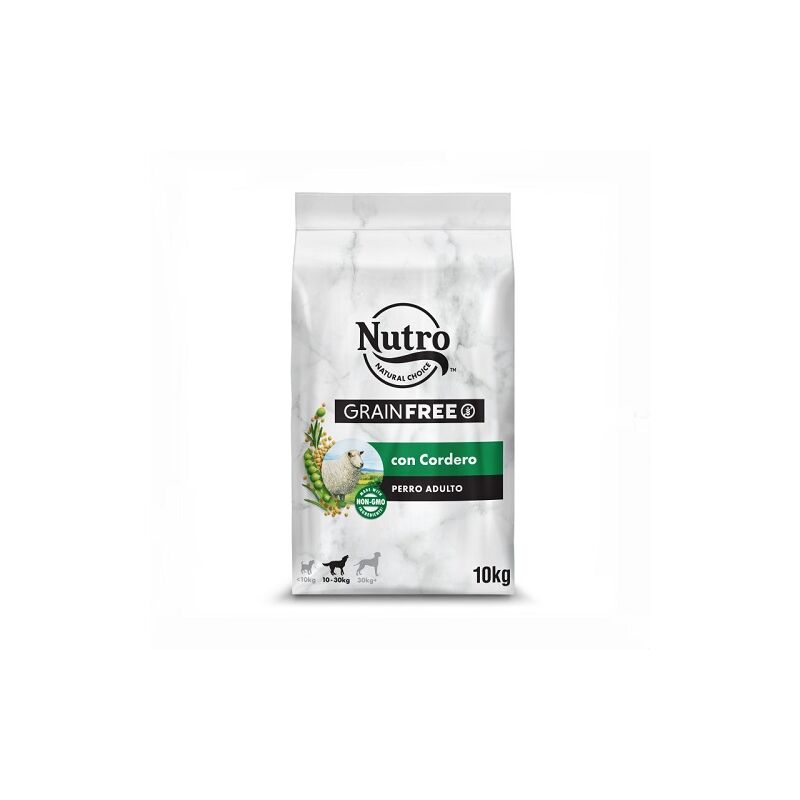 

GRAIN FREE PERROS ADULTOS RAZAS MEDIANAS, CORDERO, 10 kg - Nutro