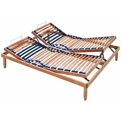 ☁️ Nuvola™ - Rete Letto in Legno modello TEVERE ad alzata manuale con Doghe in Legno - ✅ Ortopedica - Struttura in Multistrato di faggio – Ecologica e Ecocompatibile
