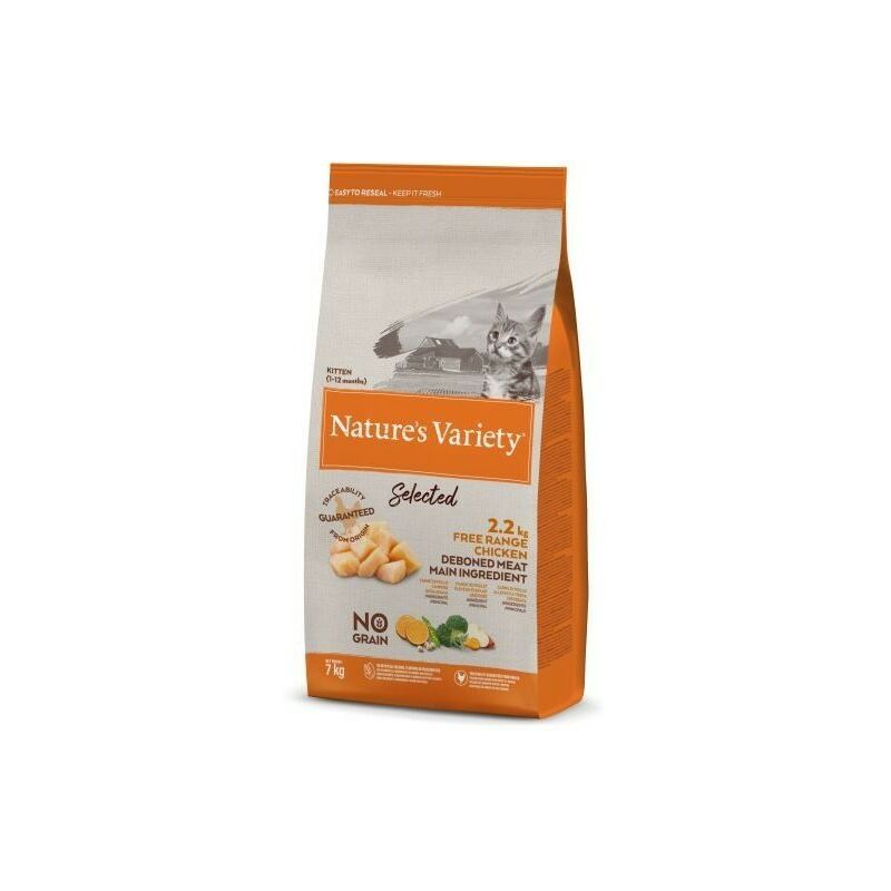 

pienso para gatitos SELECTED KITTEN con pollo 1.25 kg - Natures Variety