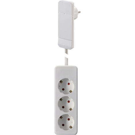 NVB 104556 Steckdosenleiste ohne Schalter Weiß Flachstecker 1St