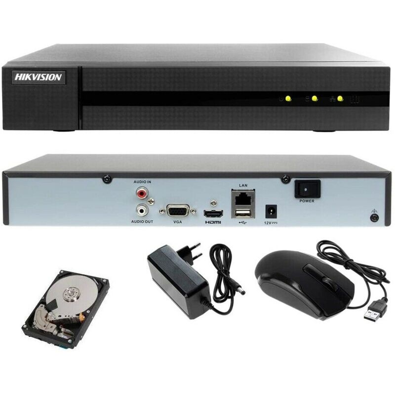 Nvr 16 canaux Hikvision 8.0 mpx onvif video surveillance H.265 4K hd P2P 1 tb HWN-4116MH