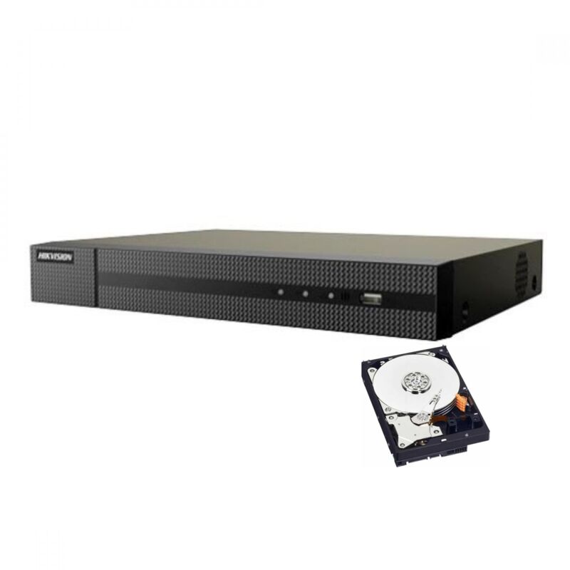Nvr 16 canaux ip poe Hikvision 8 mpx 4K onvif h 265 P2P cloud hd 500 gb