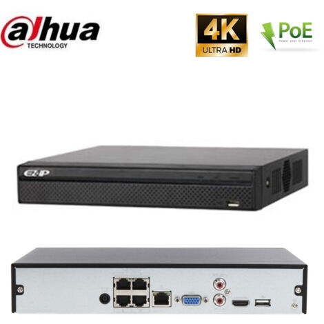 ILUMINASHOP NVR 4 CANAUX POE DAHUA 8.0 MPX ONVIF VIDEO SURVEILLANCE