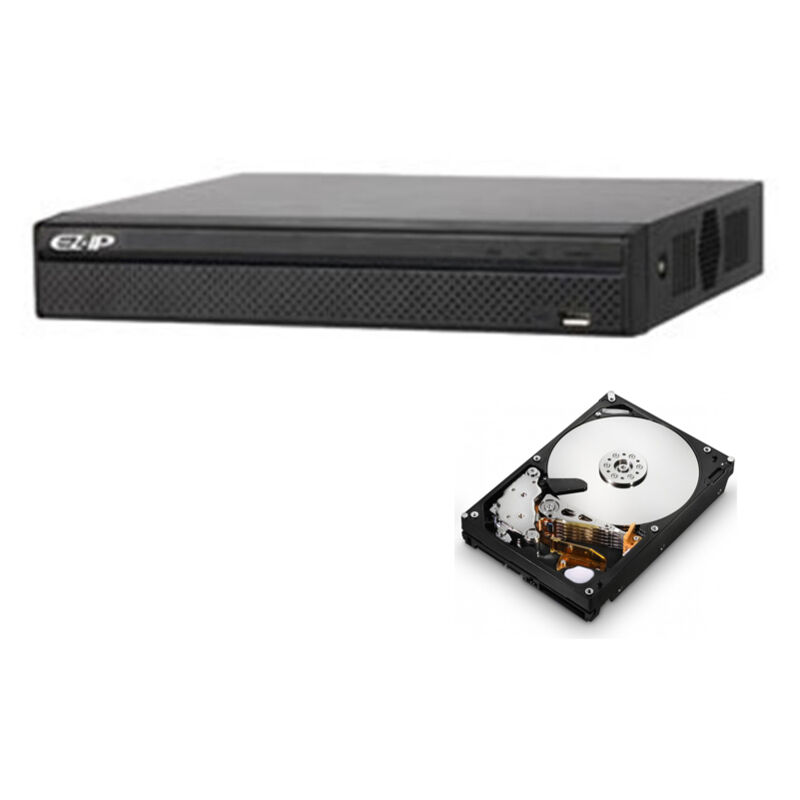 Dahua - nvr 8 canaux 2.0 mpx onvif H.265 4K hd P2P 1 tb