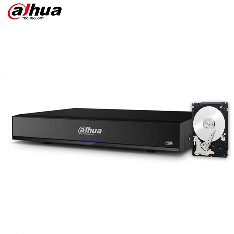 Nvr Dahua 8 channel poe ip 4K ultra-hd 12 mpx 320 mbps H.265 pro series hd 1 tb
