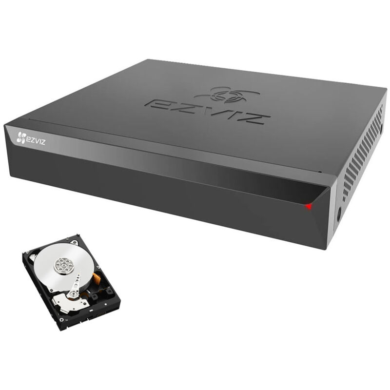 Nvr Ezviz Enregistreur vidéo réseau 4 canaux PoE avec support 8TB hdd hd 500 gb
