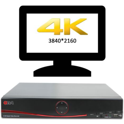 NVR Oba-NV800: 16ch 8mp 4k PoE con riconoscimento facciale per una sorveglianza avanzata e dettagliata.
