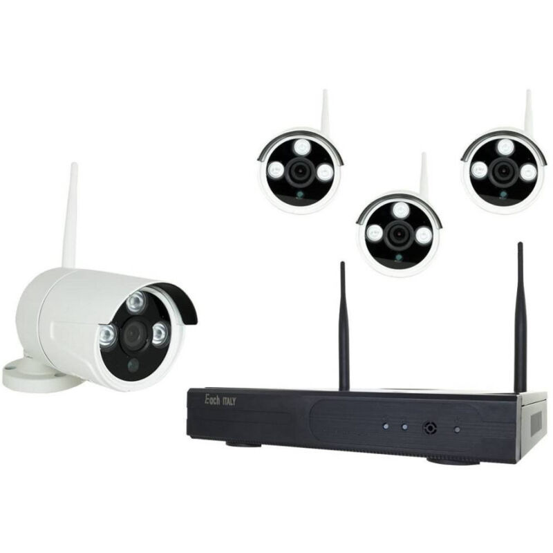 Trade Shop Traesio Trade Shop - Nvr-videoüberwachungsset 4 Kameras Hdmi Lan Wi-fi Vga 8806zl3-4 -