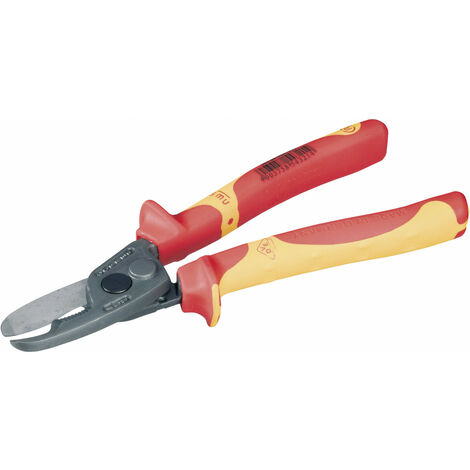 NWS  043-69-VDE-210 VDE-Kabelschere Geeignet für (Abisoliertechnik) Alu- und Kupferkabel, ein- und m