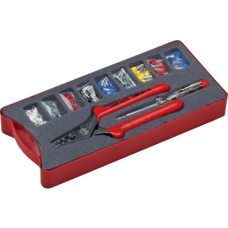 NWS 143-BIS Jeu de pinces à sertir 152 pièces pour embouts de câble 0.5 à 16 mm² assortiment dembouts inclus, testeur d