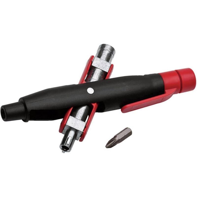 NWS - 2005-7-SB Clé pour armoire de distribution plastique, Zinc moulé sous pression noir, rouge 1 pc(s)