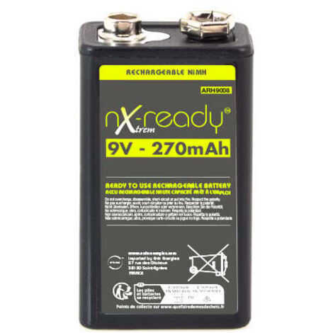 NX - Accus NiMH ls 9V 270mAh