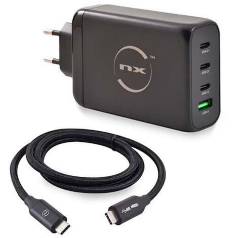 NX - Adaptateur secteur EU 130W + Câble USB C vers USB C