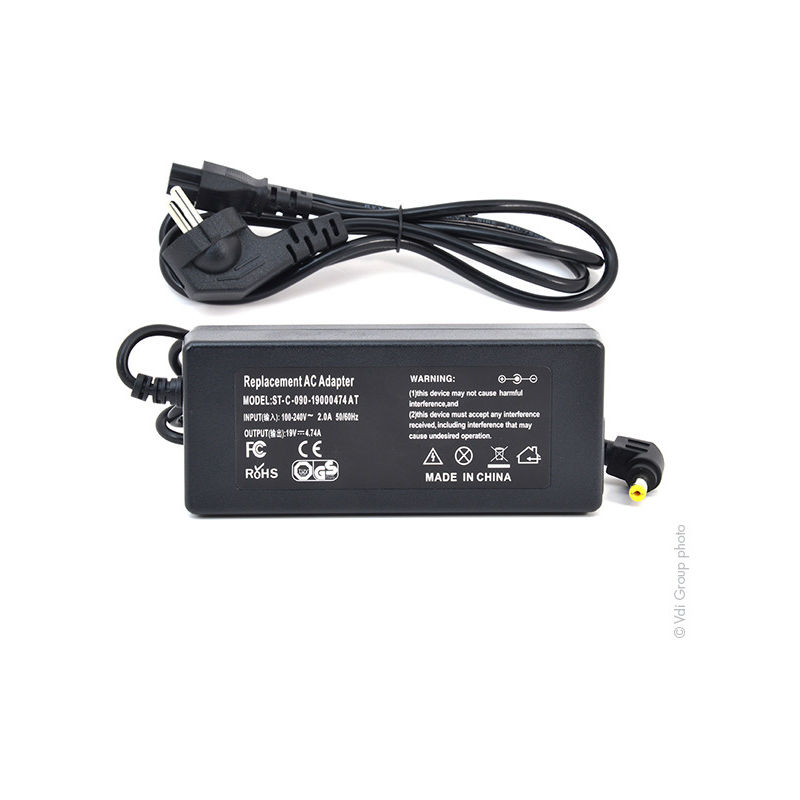 

Alimentación / Cargador ordenador portátil 19V 90W - A10-090P3A ; ADP-90CD - NX