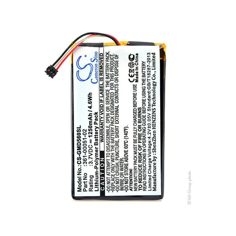 

Batería GPS 3.7V 1250mAh - 361-00051-02 ; 361-00051-12 ; EF34EF38F00HV ; US - NX