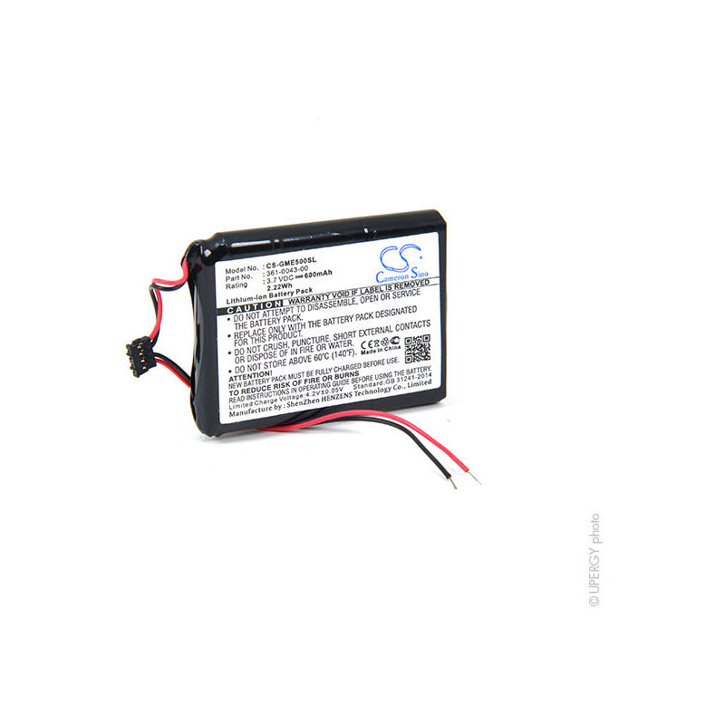 

Batería GPS 3.7V 600mAh - 361-0043-00 ; 361-0043-01 ; 361-00043-00 ; 361-00 - NX