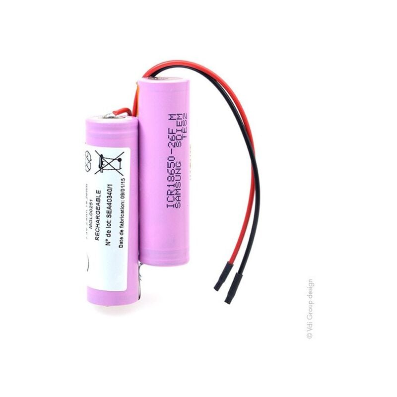 

Batería litio-ión 2x 18650 2S1P 7.4V 2600mAh F100 - NX