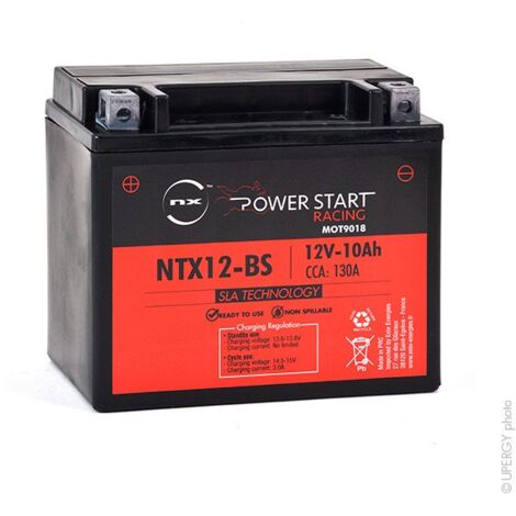 NX - Batería moto YTX12-BS / YB12B-B2 / NTX12-BS 12V 10Ah