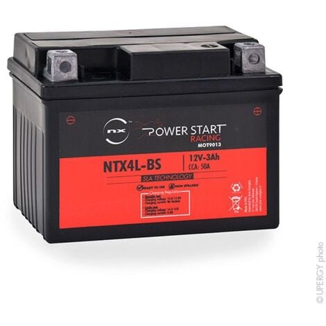 NX - Batería moto YTX4L-BS / NTX4L-BS 12V 3Ah