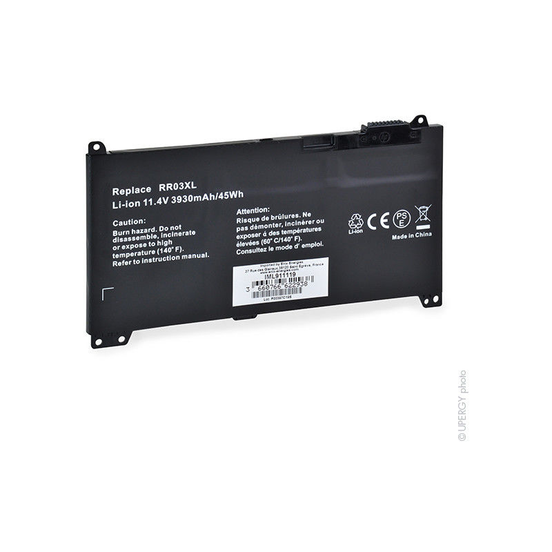 

Batería ordenador portátil compatible HP 11.4V 3930mAh - RR03XL ; 851477-42 - NX