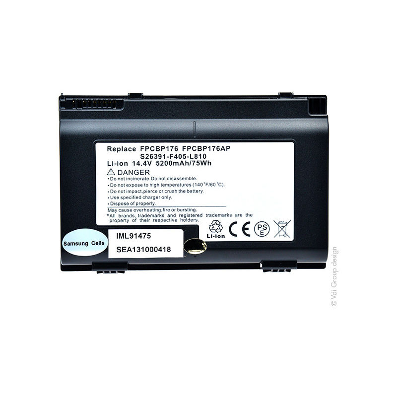 

Batería ordenador portátil 14.4V 5200mAh - CP335319-01 ; FPCBP176 ; FPCBP17 - NX