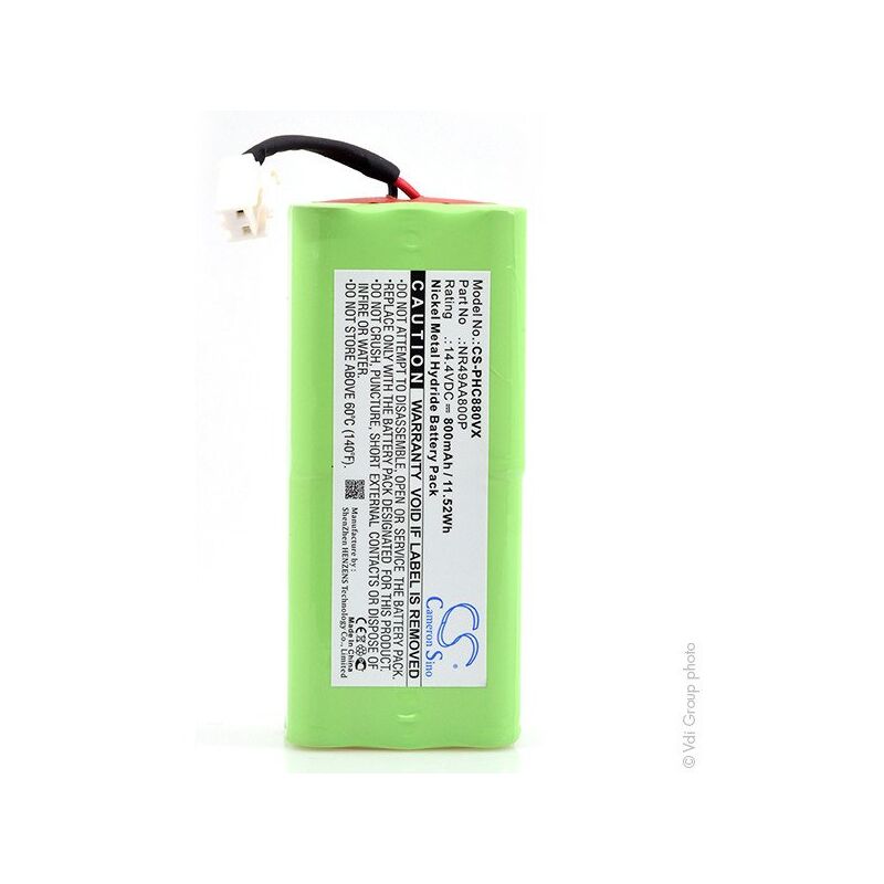 

Batería para aspirador compatible Philips 14.4V 800mAh - NR49AA800P ; CRP75 - NX