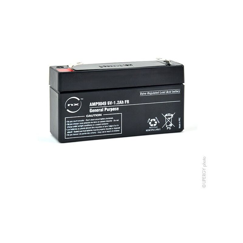 

NX - Batería plomo AGM NX 1.2-6 Uso general - Estacionaria 6V 1.2Ah 6V 1.2Ah F4.8