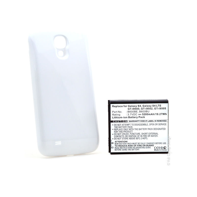 

Batería smartphone compatible Samsung + coque blanche 3.7V 5200mAh - B6 - NX