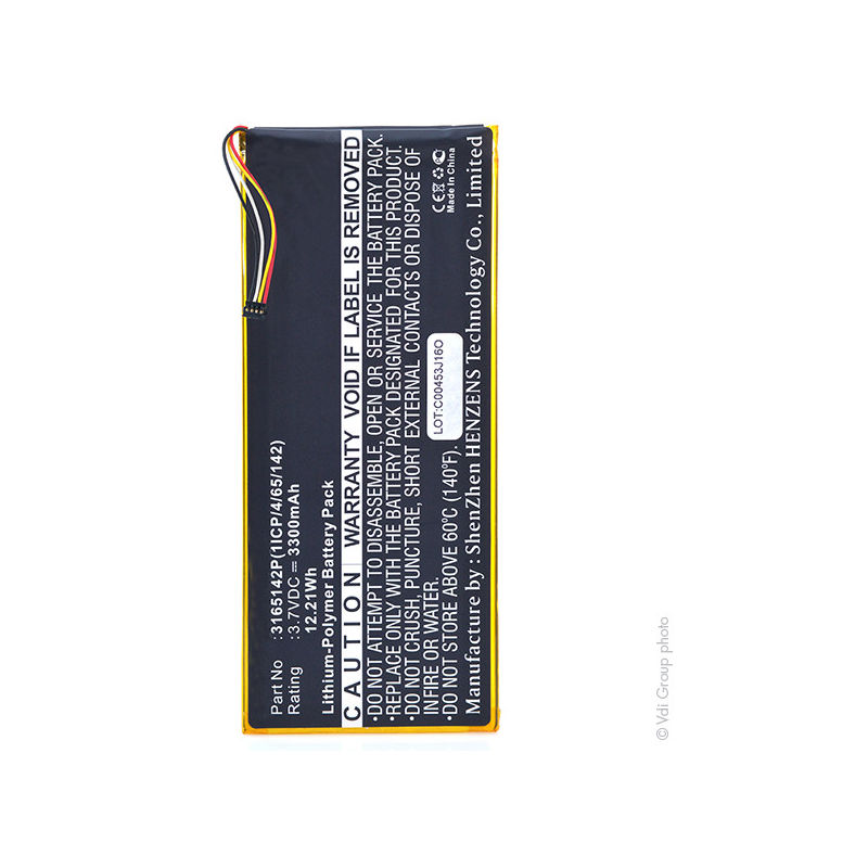 

Batería tablet 3.7V 3300mAh - 3165142P ; 3165142P(1ICP/4/65/142) ; KT.0010F - NX