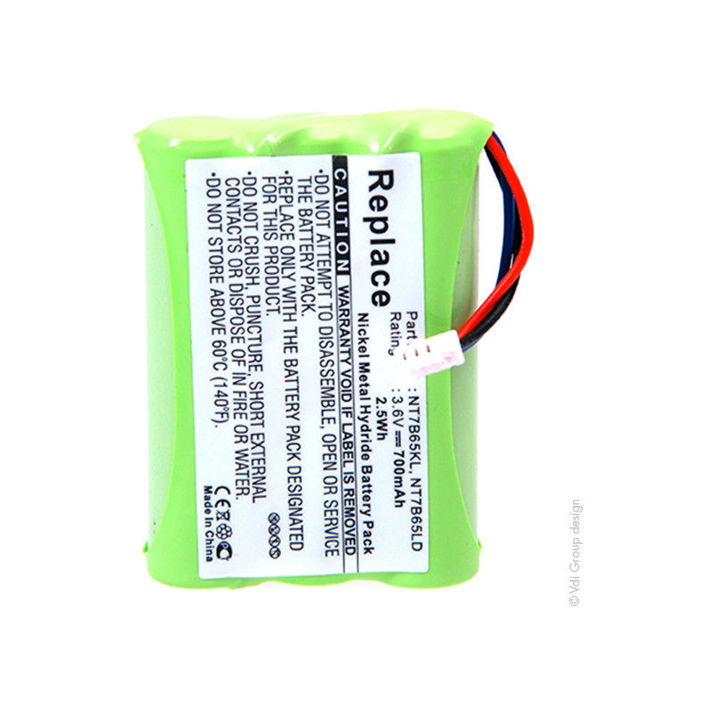 

Batería teléfono fijo 3.6V 700mAh - NT7B65KL ; NT7B65LD ; 8474-3411 ; 8474 - NX