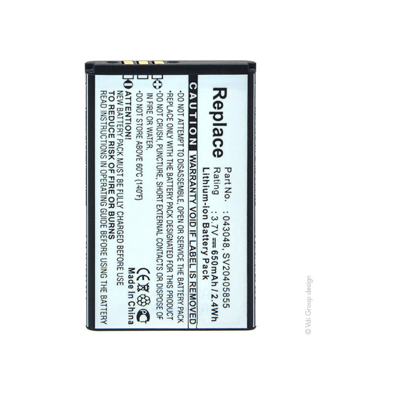 

Batería teléfono fijo 3.7V 650mAh - SV20405855 ; 043048 ; D779378 ; 43048 - NX