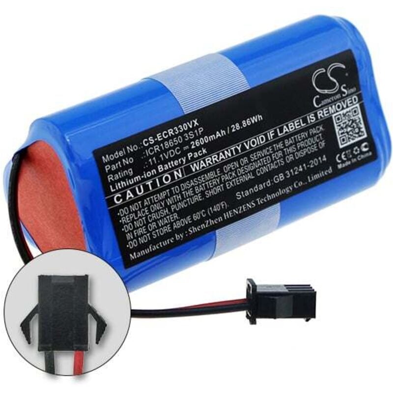 Batterie aspirateur compatible Ecovacs 11.1V 2600mAh - ICR18650 3S1P - NX