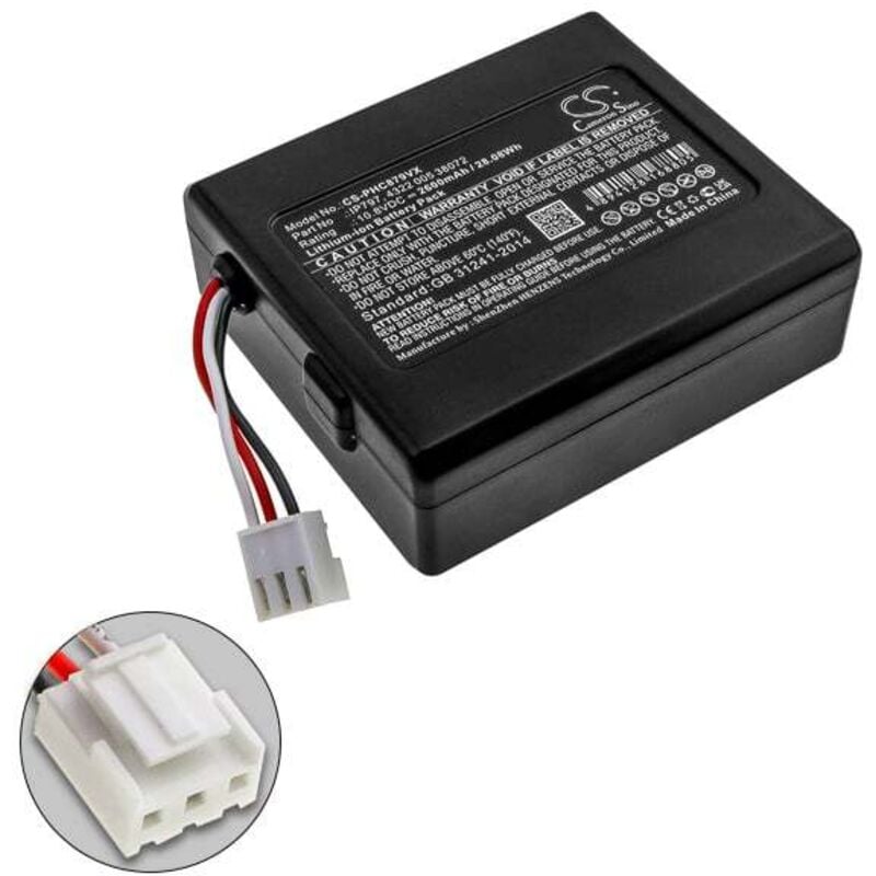 Batterie aspirateur compatible Philips 10.8V 2600mAh - 432200538072IP797 - NX