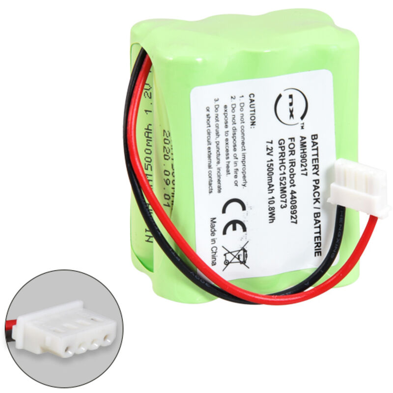 Batterie aspirateur laveur de sols compatible iRobot 7.2V 1500mAh -