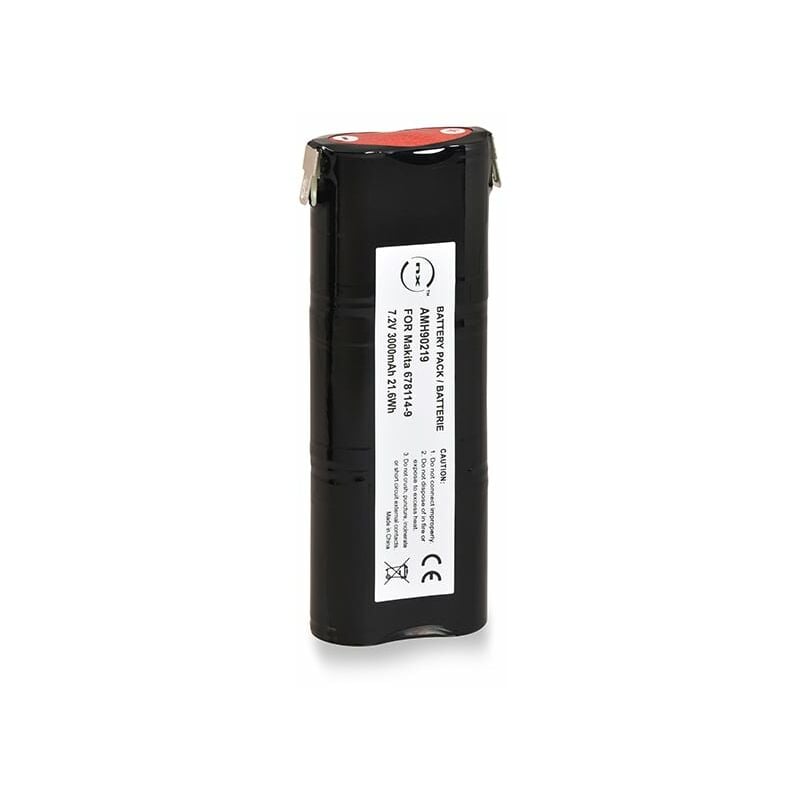 NX - Batterie aspirateur à main compatible Makita 7.2V 3000mAh - 678114-9678132