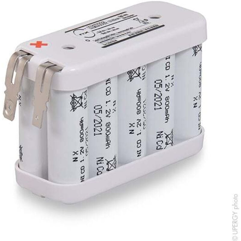 NX - Batterie eclairage secours 10x aa ht 10S1P 12V 800mAh Faston