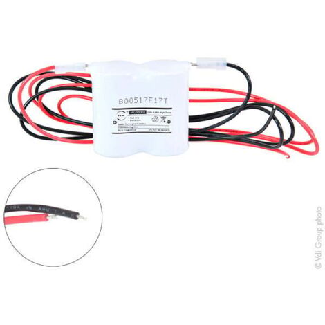 NX - Batterie eclairage secours 2xD ST1 + fils 2.4V 4Ah