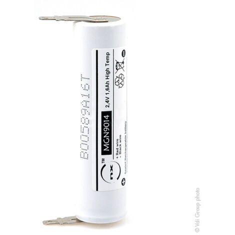 NX - Batterie eclairage secours 2xSC ST4 Faston 4.8mm (+2.8mm) 2.4V 1.6Ah