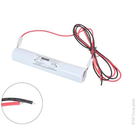 NX - Batterie eclairage secours 3xD ST4 + fils  3.6V 4Ah