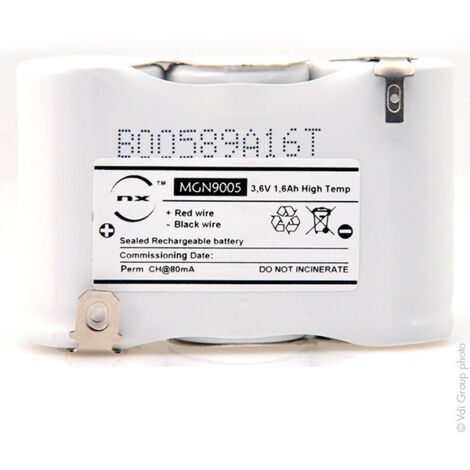 NX - Batterie eclairage secours 3xSC ST1 Faston 6.3mm+2.8mm 3.6V 1.6Ah